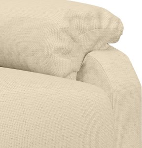 vidaXL Fotel masujący, kremowy, obity tkaniną 8