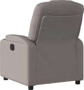 vidaXL Rozkładany fotel masujący, taupe, obity tkaniną 6
