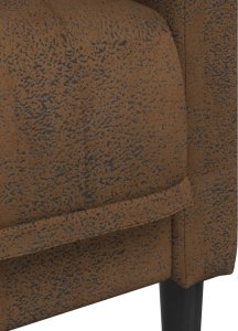 vidaXL Sofa 3-os., brązowa, sztuczna skóra zamszowa 7