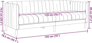vidaXL Sofa 3-os., brązowa, sztuczna skóra zamszowa 9