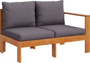 vidaXL Sofa ogrodowa z podłokietnikiem, 2-osobowa, drewno akacjowe 2