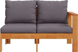vidaXL Sofa ogrodowa z podłokietnikiem, 2-osobowa, drewno akacjowe 4