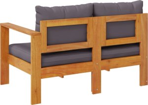 vidaXL Sofa ogrodowa z podłokietnikiem, 2-osobowa, drewno akacjowe 6
