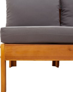vidaXL Sofa ogrodowa z podłokietnikiem, 2-osobowa, drewno akacjowe 7