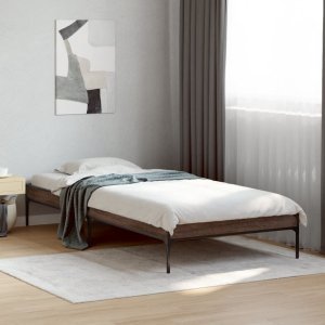 vidaXL Rama łóżka, brązowy dąb, 90x200 cm, materiał drewnopochodny 3