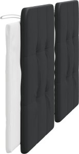 vidaXL Poduszka na wezgłowie, czarno-biała, 180 cm, sztuczna skóra 5