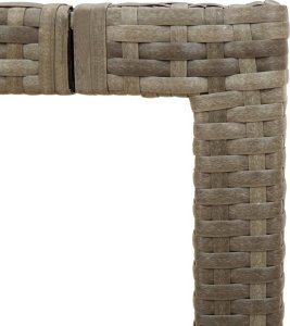 vidaXL Stół ogrodowy ze szklanym blatem, szary, 90x90x75 cm, rattan PE 8