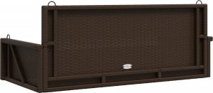 vidaXL Ławka bujana, brązowa, 119x56x48 cm, polirattan 6