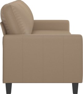 vidaXL 3-osobowa sofa, cappuccino, 180 cm, sztuczna skóra 4