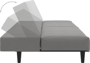 vidaXL 2-osobowa kanapa, jasnoszara, tapicerowana aksamitem 7