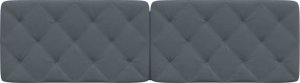 vidaXL Poduszka na wezgłowie, ciemnoszara, 180 cm, aksamitna 5