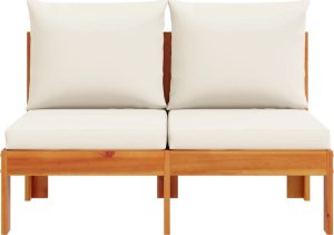 vidaXL Sofa ogrodowa bez podłokietników, z poduszkami, 2-osobowa 4