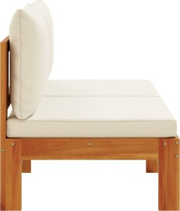 vidaXL Sofa ogrodowa bez podłokietników, z poduszkami, 2-osobowa 5