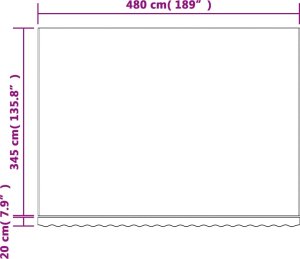 vidaXL Tkanina do markizy na wymianę, wielokolorowe paski, 5x3,5 m 7