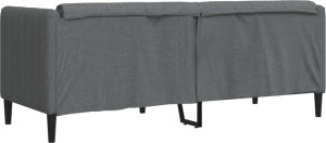 vidaXL Sofa 2-osobowa, ciemnoszara, tapicerowana tkaniną 6