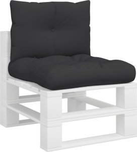 vidaXL Poduszki na sofę z palet, 2 szt., czarne, tkanina 3