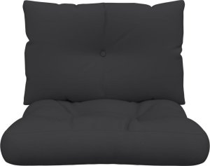 vidaXL Poduszki na sofę z palet, 2 szt., czarne, tkanina 5