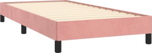 vidaXL Rama łóżka, różowa, 90 x 200 cm, tapicerowana aksamitem 3