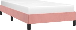 vidaXL Rama łóżka, różowa, 90 x 200 cm, tapicerowana aksamitem 4