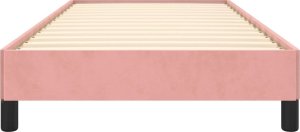 vidaXL Rama łóżka, różowa, 90 x 200 cm, tapicerowana aksamitem 5