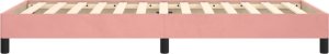vidaXL Rama łóżka, różowa, 90 x 200 cm, tapicerowana aksamitem 6
