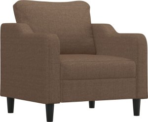 vidaXL Fotel, brązowy, 60 cm, obity tkaniną 2