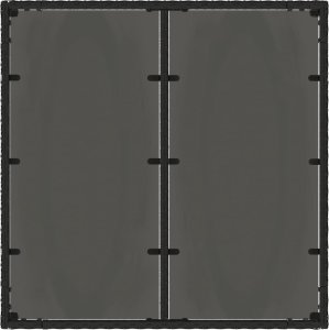 vidaXL Stół ogrodowy, szklany blat, czarny, 90x90x75 cm, rattan PE 7