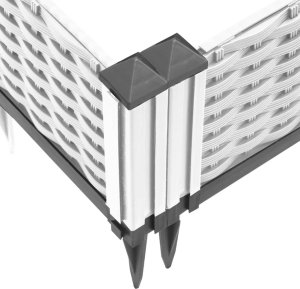 vidaXL Donica ogrodowa na kołkach, biała, 42,5x42,5x28,5 cm, PP 7