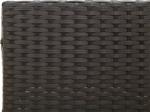 vidaXL Narożnik ogrodowy z poduszkami i stolikiem, rattan PE, czarny 10