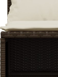 vidaXL 4-cz zestaw wypoczynkowy do ogrodu, poduszki, brązowy rattan PE 6