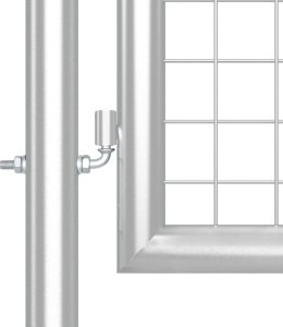 vidaXL vidaXL Brama ogrodowa z siatki, srebrna, 300x175 cm 5