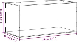 vidaXL vidaXL Pudełko ekspozycyjne, przezroczyste, 24x12x11 cm, akrylowe 6