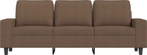 vidaXL Sofa 3-osobowa, brązowa, 180 cm, tapicerowana tkaniną 3