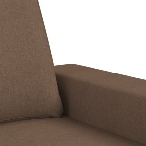 vidaXL Sofa 3-osobowa, brązowa, 180 cm, tapicerowana tkaniną 6
