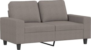 vidaXL Sofa 2-osobowa, kolor taupe, 120 cm, tapicerowana tkaniną 2