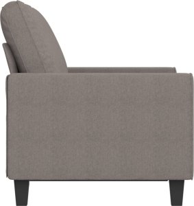 vidaXL Sofa 2-osobowa, kolor taupe, 120 cm, tapicerowana tkaniną 4