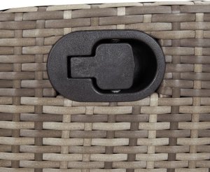 vidaXL Rozkładany fotel ogrodowy z podnóżkiem, szary polirattan 8