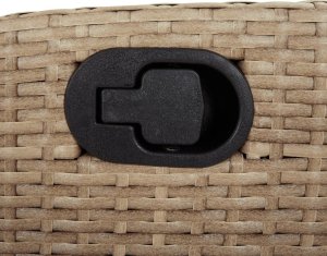 vidaXL Rozkładane fotele ogrodowe, 2 szt., poduszki, mieszany beż 9