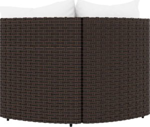 vidaXL vidaXL Narożne moduły sofy z poduszkami, 2 szt., brązowe, polirattan 6
