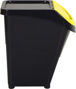 Kosz na śmieci vidaXL vidaXL Kosze na śmieci układane w stos, 3 szt., czarne, PP, 120 L 4