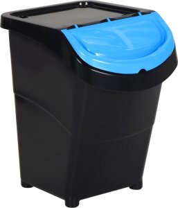 Kosz na śmieci vidaXL vidaXL Kosze na śmieci układane w stos, 3 szt., czarne, PP, 120 L 6