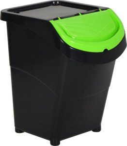 Kosz na śmieci vidaXL vidaXL Kosze na śmieci układane w stos, 3 szt., czarne, PP, 120 L 7