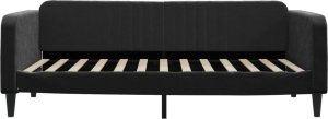 vidaXL vidaXL Sofa z funkcją spania, czarna, 100x200 cm, obita aksamitem 3
