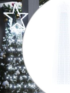 Pokrowiec vidaXL vidaXL Lampki choinkowe, 320 LED, zimne białe światło, 375 cm 2