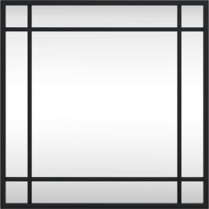 vidaXL vidaXL Lustro ścienne, czarne, 40x40 cm, kwadratowe, żelazo 3