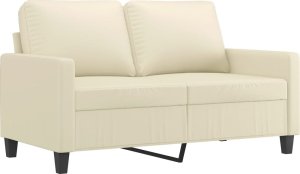 vidaXL vidaXL 2-osobowa sofa, kremowy, 120 cm, sztuczna skóra 2