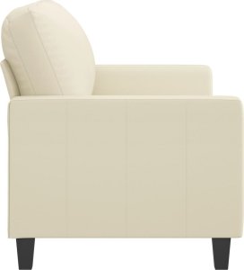 vidaXL vidaXL 2-osobowa sofa, kremowy, 120 cm, sztuczna skóra 4