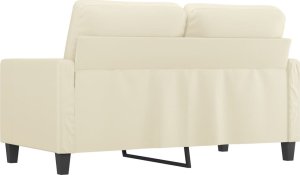 vidaXL vidaXL 2-osobowa sofa, kremowy, 120 cm, sztuczna skóra 5