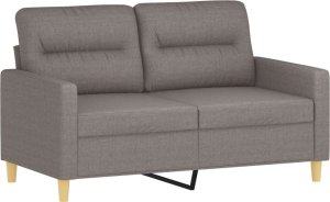 vidaXL vidaXL Sofa 2-osobowa, kolor taupe, 120 cm, tapicerowana tkaniną 2