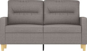 vidaXL vidaXL Sofa 2-osobowa, kolor taupe, 120 cm, tapicerowana tkaniną 3